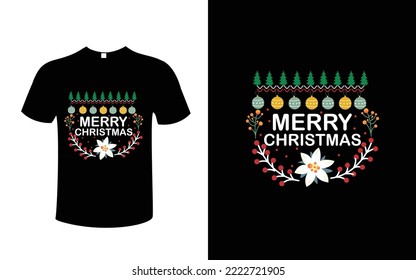Merry Christmas T-shirt design vector
