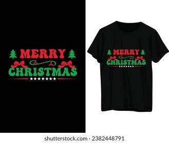 Merry Christmas Tshirt Design Vector