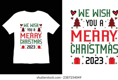 Merry Christmas T-Shirt Design Vector