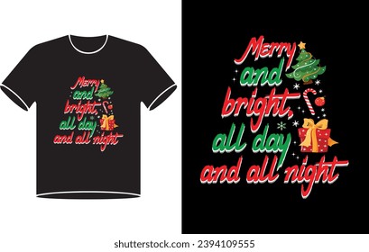 Merry Christmas t-shirt design - Vector graphic, typographic poster, vintage, label, badge, logo, icon or t-shirt