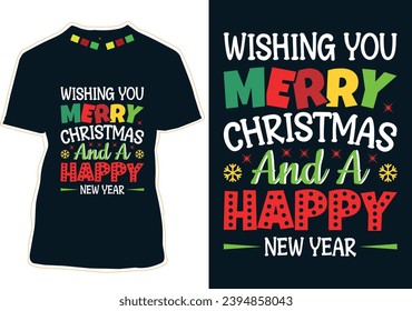 Feliz Vector de diseño de camisetas navideñas
