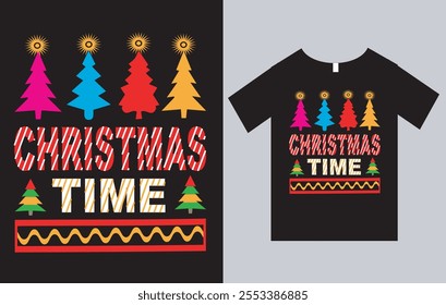 Merry Christmas T-Shirt Design Vector File, Christmas T-Shirt Design, Christmas day celebration 2024