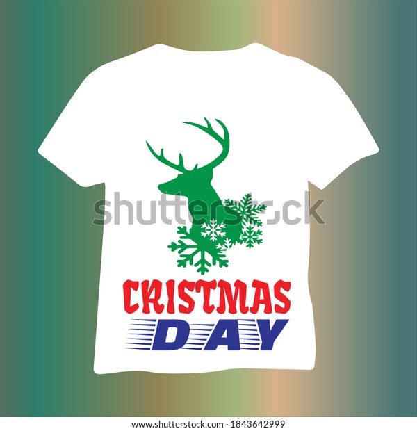 Download Merry Christmas Tshirt Design Vector Template Stock Vector Royalty Free 1843642999