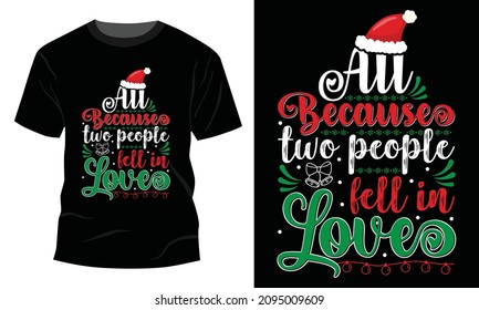 Merry Christmas - Christmas T-shirt Design, Vintages T-shirt, Vector, Christmas Tree, Happy Christmas Day Gift