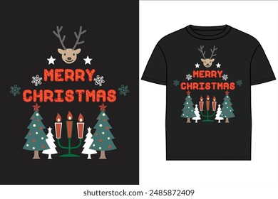 Merry Christmas Tshirt design.Happy new year.Christmas is iove and family.