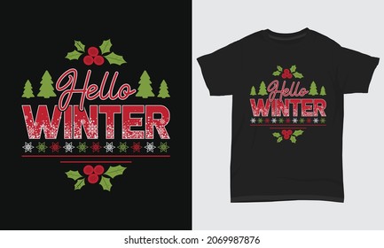 Merry Christmas T-shirt Hello Winter