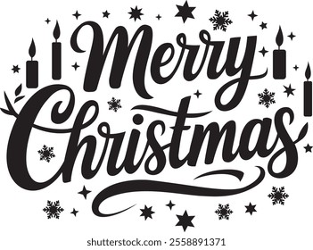 Merry Christmas T-Shirt, T-Shirt, Merry, Christmas, Christmas T-Shirt, Illustrator, Vector, Silhouette vector