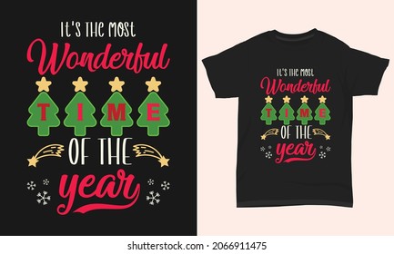 Merry Christmas T-Shirt It’s The Most Wonderful Time Of The Year