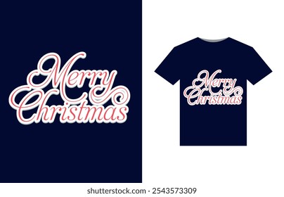 Diseño de Vector de camiseta de Navidades felices, Navidades felices y Vector de diseño de camiseta de Navidades felices.