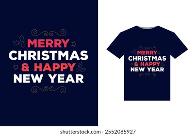 Feliz Natal T-Shirt Vetor Design, Santa Claus Feliz Natal T, Camisa de Natal para homem e mulheres .