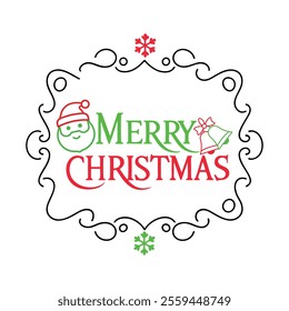 Merry Christmas t-shirt vector illustration