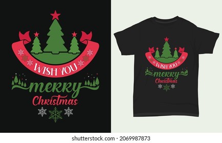 Merry Christmas T-shirt Wish You Merry Christmas