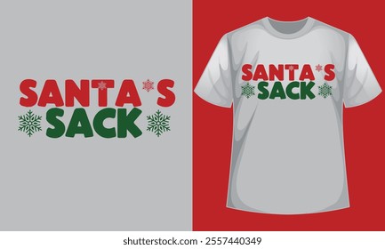 Merry Christmas T-shirts. Christmas t-shirt design ready for print fashion Santa Claus cards Christmas Tree Vector Template