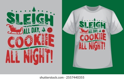 Merry Christmas T-shirts. Christmas t-shirt design ready for print fashion Santa Claus cards Christmas Tree Vector Template