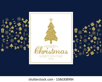 Merry Christmas type decoration ornament border 