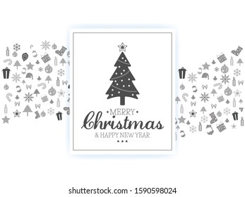 Merry Christmas type decoration ornament border 
