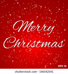 Merry Christmas type | vector background design | color red | abstract template elements | lettering