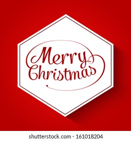 Merry Christmas typographic greeting card