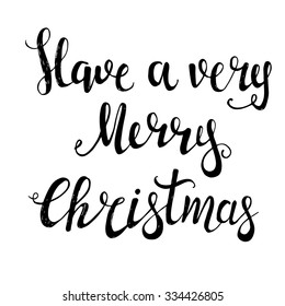 Merry Christmas Typographical Background. Vector illustration.