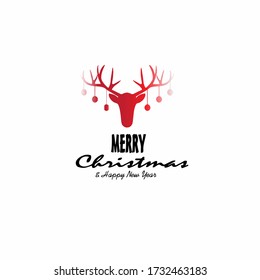 Merry Christmas Typographical Design Elements.Merry Christmas vector text calligraphic lettering design card template.Vector illustration