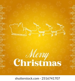 Merry Christmas typographical on gradient background vector design.