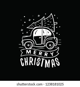 Merry Christmas typography.