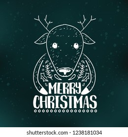 Merry Christmas typography.