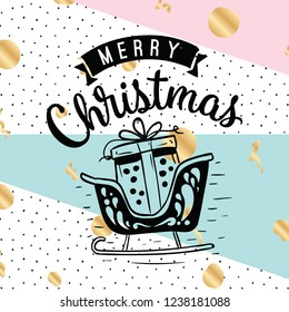 Merry Christmas typography.