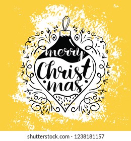 Merry Christmas typography.