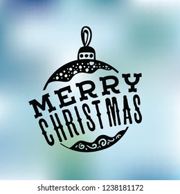 Merry Christmas typography.
