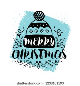 Merry Christmas typography.