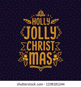 Merry Christmas typography.