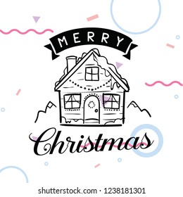 Merry Christmas typography.