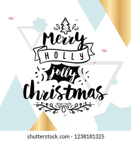 Merry Christmas typography.