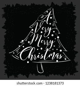 Merry Christmas typography.