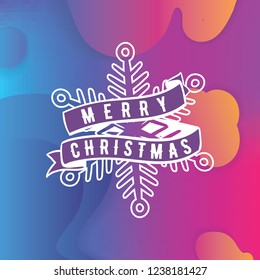 Merry Christmas typography.