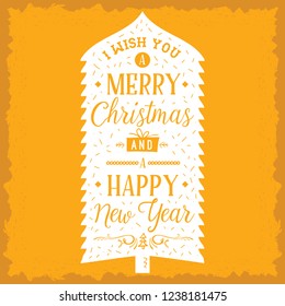 Merry Christmas typography.