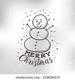 Merry Christmas typography.
