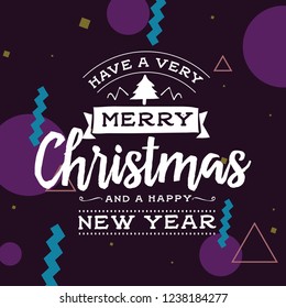 Merry Christmas typography.