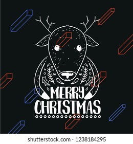 Merry Christmas typography.