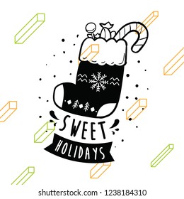 Merry Christmas typography.