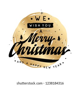 Merry Christmas typography.