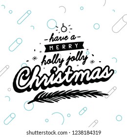 Merry Christmas typography.