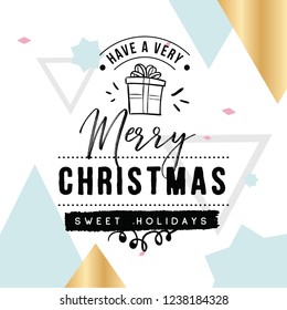 Merry Christmas typography.