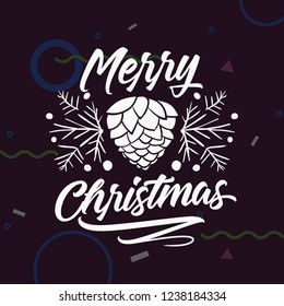 Merry Christmas typography.