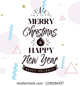 Merry Christmas typography.
