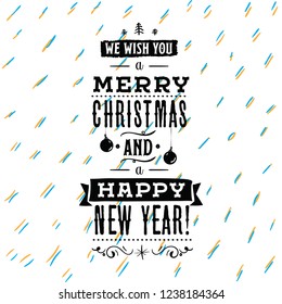 Merry Christmas typography.