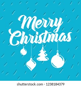 Merry Christmas typography.