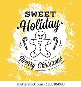 Merry Christmas typography.