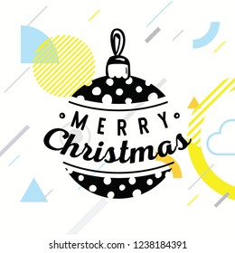 Merry Christmas typography.